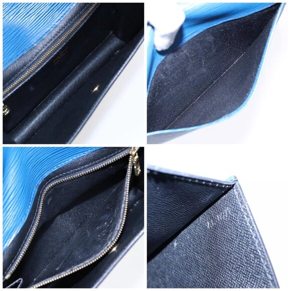 LOUIS VUITTON Epi Montaigne 23 Clutch Bag Blue - Picture 15 of 16